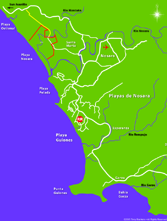 Harbor Reef - Nosara Map
