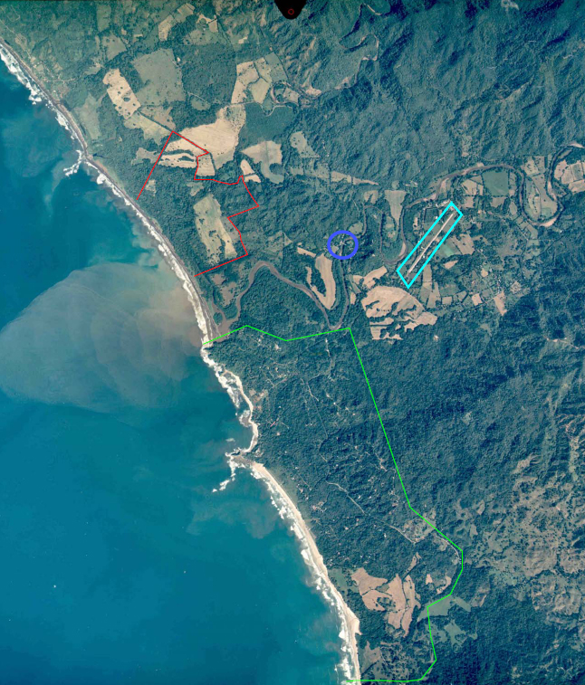 Satellite Photo Hidden Beaches of Nosara