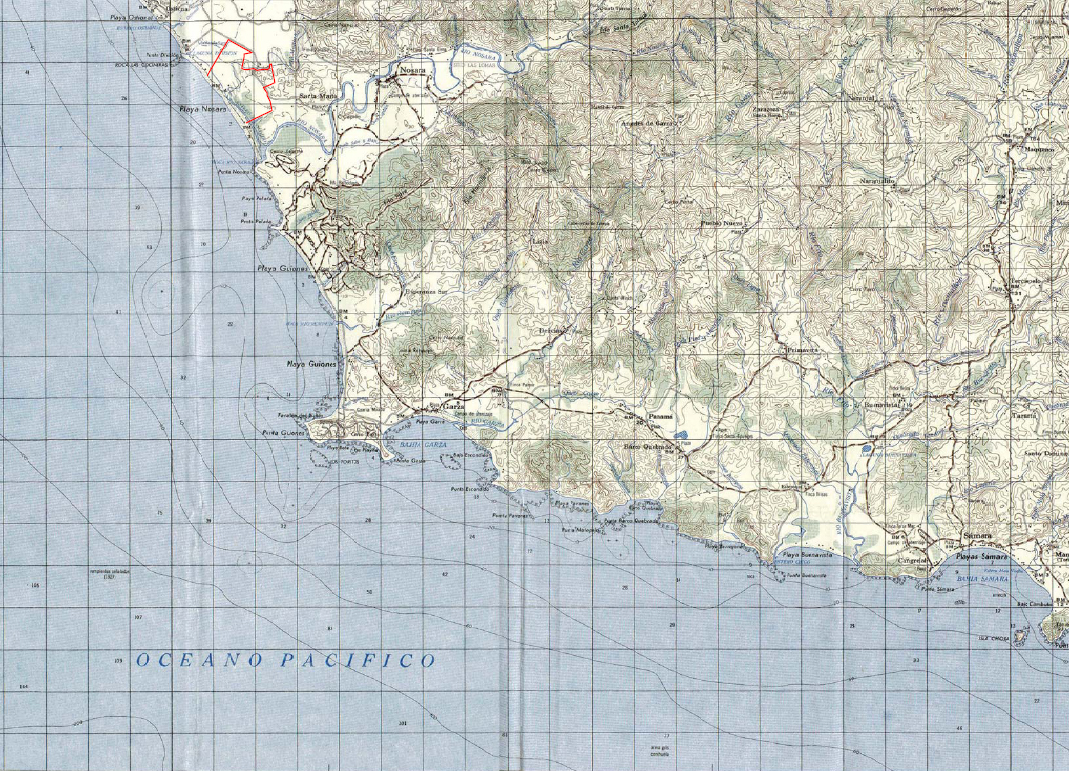 Map of Nosara with HBON Area